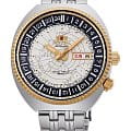 Orient Orient Revival RA-AA0E01S  RA-AA0E01S механические мужские часы белый циферблат, браслет нержавеющая сталь — вид спереди