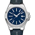 DKNY DKNY Modernist DK1G047L0025  DK1G047L0025 кварцевые мужские часы синий циферблат, браслет кожаный — вид спереди