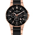 Jacques Lemans Jacques Lemans High Tech Ceramic 1-2166C  1-2166C кварцевые мужские часы черный циферблат, браслет сталь + керамические вставки — вид спереди