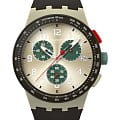 Swatch Swatch Chrono 42 Standard SUST402  SUST402 кварцевые женские часы золотой циферблат, браслет силикон — вид спереди