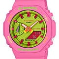 Casio Casio G-Shock GMA-S2100BS-4ADR (GMA-S2100BS-4A)  GMA-S2100BS-4ADR электронные женские часы зеленый циферблат, браслет пластик — вид спереди
