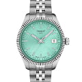 Tissot Tissot Ballade 34mm T156.210.11.091.00 Ballade T1562101109100 кварцевые женские часы  бирюзовый циферблат, браслет нержавеющая сталь — вид спереди