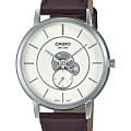 Casio Casio Collection MTP-B130L-7A  MTP-B130L-7A кварцевые мужские часы белый циферблат, браслет кожаный — вид спереди