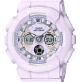 Casio Casio Baby-G BA-130WP-6A  BA-130WP-6A кварцевые женские часы фиолетовый циферблат, браслет пластик — вид спереди