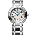 Longines Longines PrimaLuna L8.111.4.71.6  L81114716 механические женские часы серебристый циферблат, браслет нержавеющая сталь — вид спереди