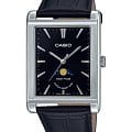 Casio Casio Collection MTP-M105L-1A  MTP-M105L-1A кварцевые мужские часы черный циферблат, браслет кожаный — вид спереди