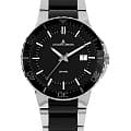 Jacques Lemans Jacques Lemans High Tech Ceramic 1-2164A  1-2164A кварцевые мужские часы черный циферблат, браслет сталь + керамические вставки — вид спереди