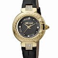 Just Cavalli Just Cavalli animalier jc1l174l0025  jc1l174l0025 кварцевые женские часы черный циферблат, браслет кожа + текстиль — вид спереди