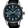 Seiko Seiko Astron GPS Solar SSE115J1  SSE115J1  мужские часы черный циферблат, браслет кожаный — вид спереди