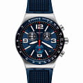 Swatch Swatch I New Chrono YVS454  YVS454 кварцевые мужские часы синий циферблат, браслет резина — вид спереди