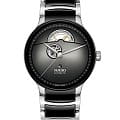 Rado Rado Centrix Automatic Open Heart R30012152 Automatic R30012152 механические мужские часы черный циферблат, браслет сталь + высокотехнологичная керамика — вид спереди