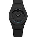 D1 Milano D1 Milano Nanochrome NCRJ02  NCRJ02 кварцевые женские часы  черный циферблат, браслет силикон — вид спереди