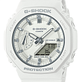 Casio Casio G-Shock GMA-S2100-7A  GMA-S2100-7AER электронные женские часы белый циферблат, браслет пластик — вид спереди