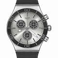 Swatch Swatch I New Chrono YVS486  YVS486 кварцевые мужские часы серебристый циферблат, браслет резина — вид спереди
