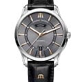 Maurice Lacroix Maurice Lacroix Pontos Day Date PT6358-SS001-331-1  PT6358-SS001-331-1 механические мужские часы серый циферблат, браслет кожаный — вид спереди