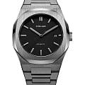 D1 Milano D1 Milano Automatico ATBJ02  ATBJ02 механические мужские часы серый циферблат, браслет нержавеющая сталь с pvd-покрытием — вид спереди