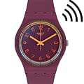Swatch Swatch Gent Swatch Pay! SVHV100-5300  SVHV100-5300 кварцевые мужские часы фиолетовый циферблат, браслет силикон — вид спереди