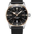 Breitling Breitling Superocean Heritage B20 Automatic 42 UB2010121B1S1  UB2010121B1S1 механические мужские часы черный циферблат, браслет каучук — вид спереди