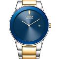 Citizen Citizen Eco-Drive Axiom AU1064-85L  AU1064-85L кварцевые мужские часы синий циферблат, браслет нержавеющая сталь с ip-покрытием — вид спереди