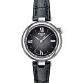 Tissot Tissot Desire T152.010.16.038.00 Desire T1520101603800 кварцевые женские часы черный циферблат, браслет кожаный — вид спереди