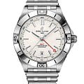 Breitling Breitling Chronomat Automatic GMT 40 A32398101A1A1  A32398101A1A1 механические мужские часы белый циферблат, браслет нержавеющая сталь — вид спереди