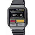 Casio Casio Vintage A120WEGG-1BDF (A120WEGG-1B)  A120WEGG-1BEF кварцевые мужские часы  циферблат, браслет нержавеющая сталь с ip-покрытием — вид спереди