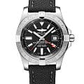 Breitling Breitling Avenger II GMT A32390111B1W1  A32390111B1W1 механические мужские часы черный циферблат, браслет полиамидная ткань — вид спереди