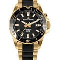 Jacques Lemans Jacques Lemans Hybromatic 1-2222D  1-2222D автокварц (кинетик) мужские часы черный циферблат, браслет сталь + pvd + керамика — вид спереди