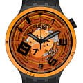 Swatch Swatch Big Bold Lacquered SB01B127  SB01B127 кварцевые мужские часы оранжевый циферблат, браслет силикон — вид спереди