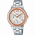 Casio Casio Sheen SHE-3059SG-7A  SHE-3059SG-7A кварцевые женские часы белый циферблат, браслет  — вид спереди