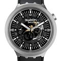 Swatch Swatch Big Bold Irony Lacquered SB07S105  SB07S105 кварцевые мужские часы  черный циферблат, браслет резина — вид спереди