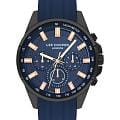Lee Cooper Lee Cooper LC07635.499  LC07635.499 кварцевые мужские часы синий циферблат, браслет каучук — вид спереди