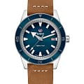 Rado Rado Captain Cook Automatic R32505205 Automatic R32505205 механические мужские часы синий циферблат, браслет кожаный — вид спереди