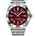 Breitling Breitling Chronomat Automatic GMT 40 A323988B1K1A1  A323988B1K1A1 механические мужские часы бордовый циферблат, браслет нержавеющая сталь — вид спереди