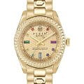 Philipp Plein Philipp Plein Queen PWDAA0721  PWDAA0721 кварцевые женские часы золотой циферблат, браслет нержавеющая сталь — вид спереди