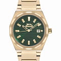 Slazenger Slazenger SL.09.2143.1.03  SL.09.2143.1.03 кварцевые мужские часы зеленый циферблат, браслет суперметалл с ip покрытием — вид спереди