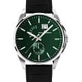 Jacques Lemans Jacques Lemans Derby 1-2199D  1-2199D кварцевые мужские часы зеленый циферблат, браслет кожаный — вид спереди