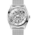 Guess Guess Dress Steel GW0368G1  GW0368G1 кварцевые мужские часы серебристый циферблат, браслет нержавеющая сталь — вид спереди