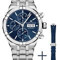 Maurice Lacroix Maurice Lacroix Aikon Automatic AI6038-SS002-430-2  AI6038-SS002-430-2 механические мужские часы синий циферблат, браслет нержавеющая сталь — вид спереди