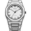 D1 Milano D1 Milano Polycarbon PCBJ34  PCBJ34 кварцевые мужские часы  белый циферблат, браслет пластик — вид спереди