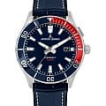 Jacques Lemans Jacques Lemans Hybromatic 1-2131B  1-2131B механические мужские часы синий циферблат, браслет кожаный — вид спереди