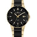 Jacques Lemans Jacques Lemans High Tech Ceramic 1-2165C  1-2165C кварцевые женские часы черный циферблат, браслет сталь + керамические вставки — вид спереди