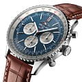 Breitling Breitling Navitimer B01 Chronograph 46 AB0137211C1P1 механические мужские часы часы крупный план синий циферблата