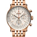 Breitling Breitling Navitimer B01 Chronograph 41 RB0139211G1R1  RB0139211G1R1 механические мужские часы бежевый циферблат, браслет 18-каратное красное золото — вид спереди