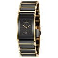 Rado Rado Integral R20788162  R20788162 кварцевые женские часы черный циферблат, браслет сталь + pvd + керамика — вид спереди