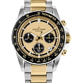 Jacques Lemans Jacques Lemans 50-1D  50-1D кварцевые мужские часы золотой циферблат, браслет нержавеющая сталь с pvd-покрытием — вид спереди
