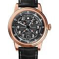 Aviator Aviator Douglas Day Date V.3.36.2.285.4  V.3.36.2.285.4 механические мужские часы черный циферблат, браслет кожаный — вид спереди
