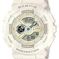Casio Casio Baby-G BA-110XSW-7A  BA-110XSW-7A кварцевые женские часы белый циферблат, браслет пластик — вид спереди
