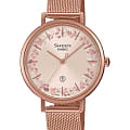Casio Casio Sheen SHE-4539FPM-4A  SHE-4539FPM-4A кварцевые женские часы  розовый циферблат, браслет сталь с ip покрытием — вид спереди