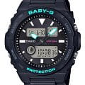 Casio Casio Baby-G BAX-100-1A  BAX-100-1A кварцевые женские часы черный циферблат, браслет пластик — вид спереди